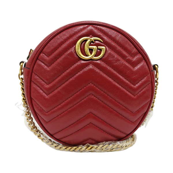 GG Marmont Mini Quilted Calfskin Red