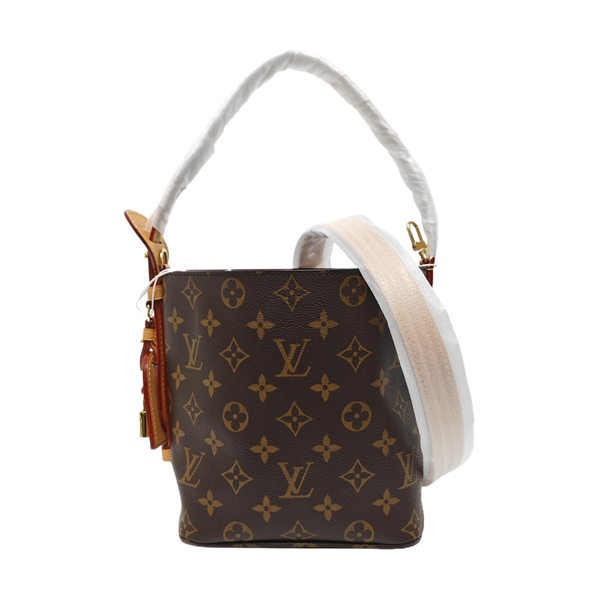 ALL IN BB Monogram Coated Canvas Brown