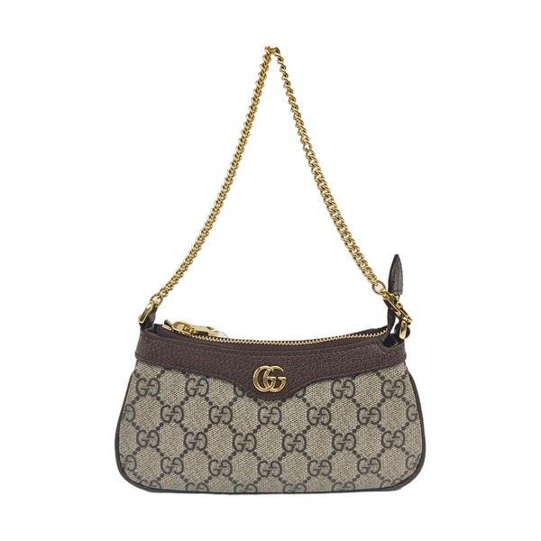 Ophidia Mini Monogram Coated Canvas Beige
