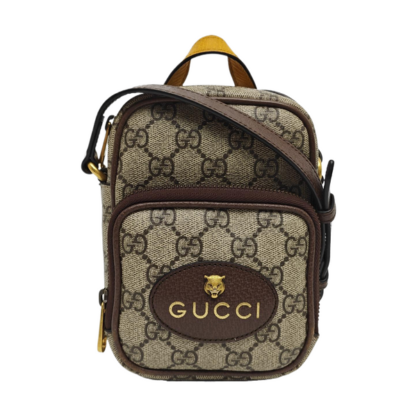 Neo Vintage Mini Monogram Coated Canvas Brown