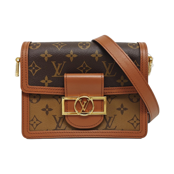 DAUPHINE Mini Monogram Coated Canvas Brown