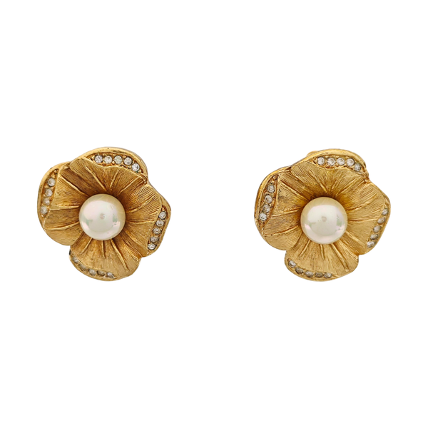 Metal Gold Clip On Earrings