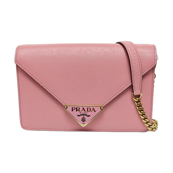 Saffiano Calfskin Shoulder Bag Pink