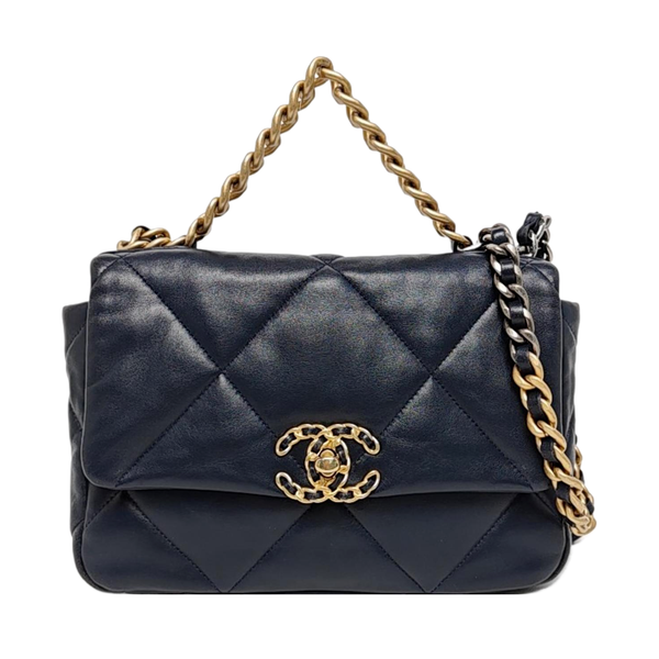 CHANEL 19 Small Quilted Lambskin Blue