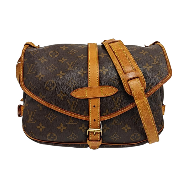 SAUMUR 30 Monogram Coated Canvas Brown