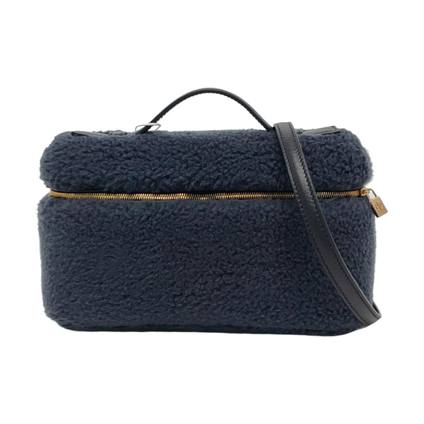 Fabric Top Handle Bag Blue