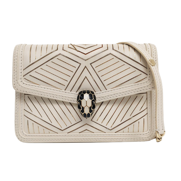 SERPENTI DIAMOND BLAST Small Calfskin White