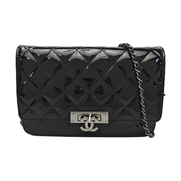 Quilted Calfskin Shoulder Bag Black