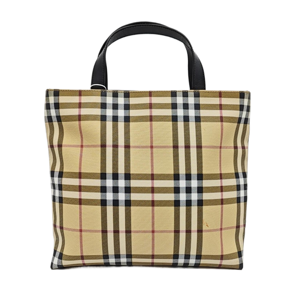 Coated Canvas Tote Bag Beige