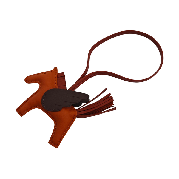 Leather Bag Charm Brown