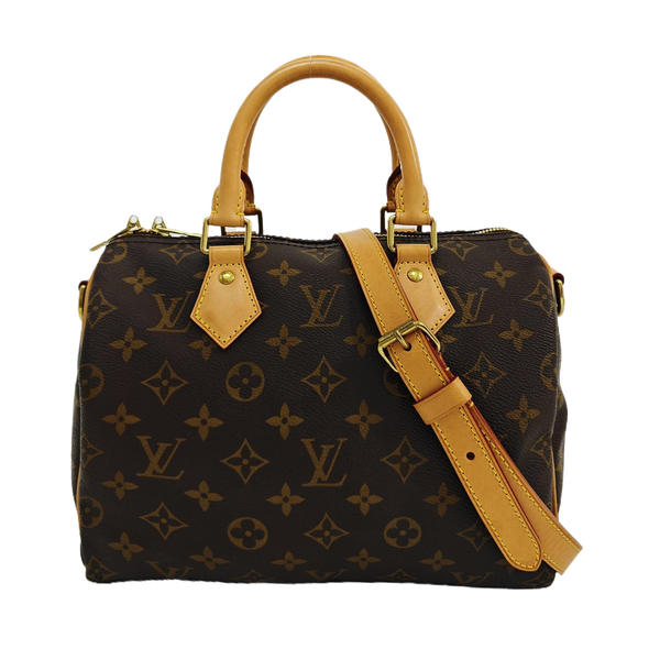 SPEEDY 25 Monogram Coated Canvas Brown