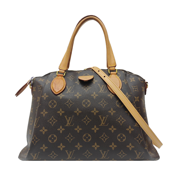 RIVOLI MM Monogram Coated Canvas Brown