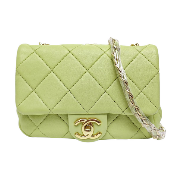 CLASSIC FLAP Mini Quilted Calfskin Green