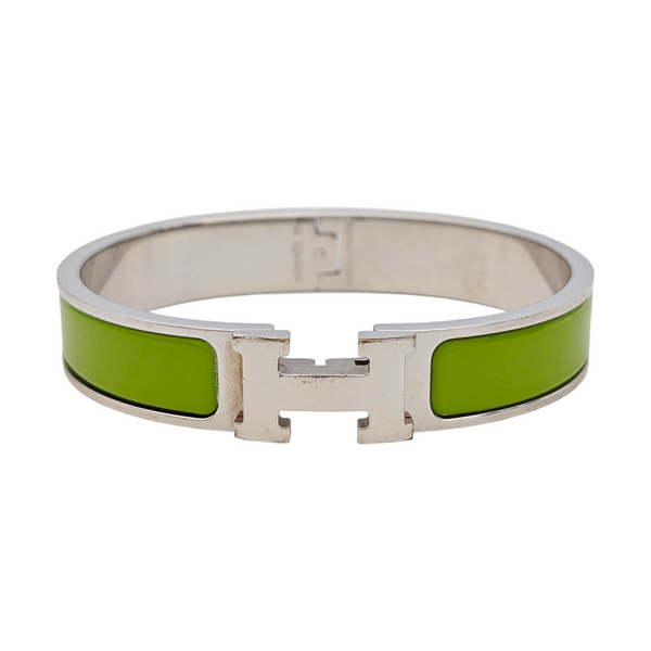 Clic H Metal Silver Bangle