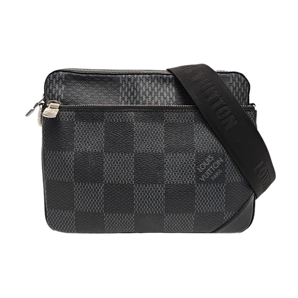 TRIO Damier Graphite Coated Canvas Gray