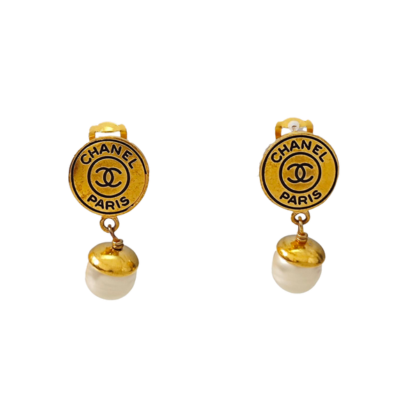 Metal Black Clip On Earrings