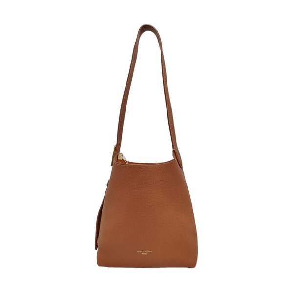 LOW KEY HOBO PM Monogram Calfskin Brown