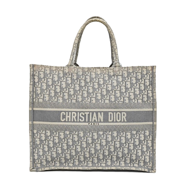 Authenticated pre-owned Book Tote Large Monogram Canvas Grey - Tote Bag at Looply