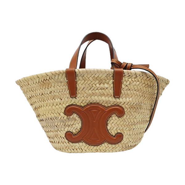 TEEN TRIOMPHE CELINE CLASSIC Medium Straw Beige