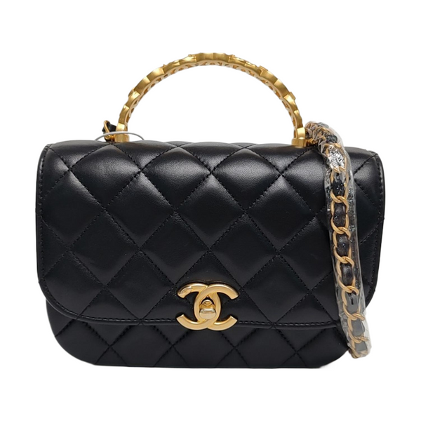 Quilted Lambskin Mini Black