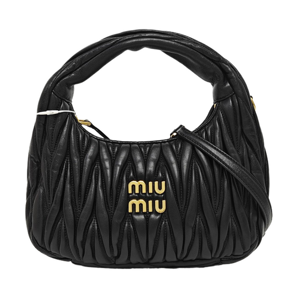 Wander Matelassé Small Quilted Lambskin Black