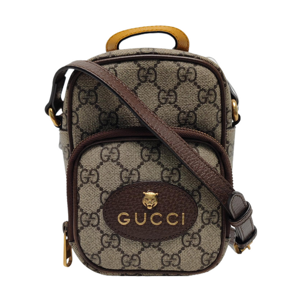 Neo Vintage Mini Monogram Coated Canvas Brown
