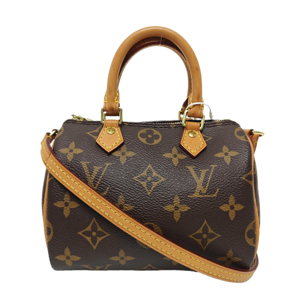 SPEEDY Nano Monogram Coated Canvas Brown