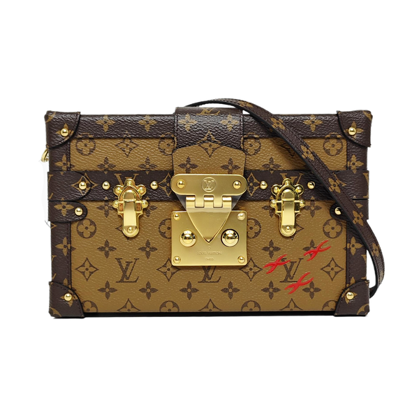 PETITE MALLE Monogram Coated Canvas Brown
