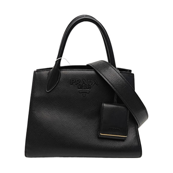 Monochrome Small Saffiano Calfskin Black