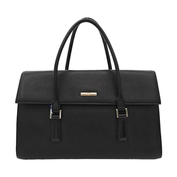 Calfskin Top Handle Bag Black