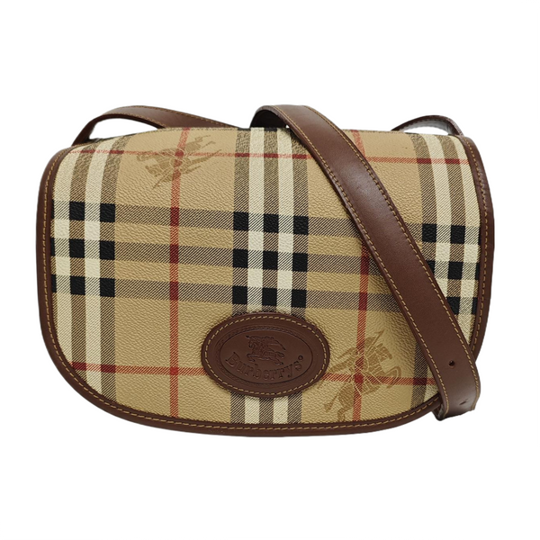 Coated Canvas Shoulder Bag Beige
