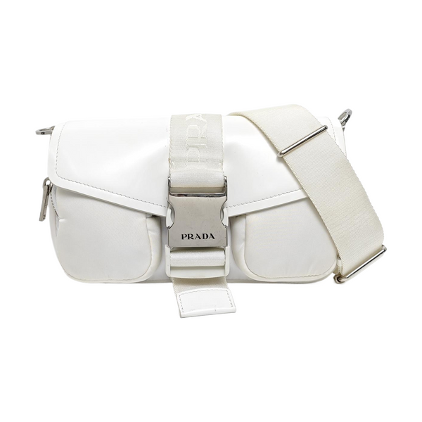 Fabric Shoulder Bag White