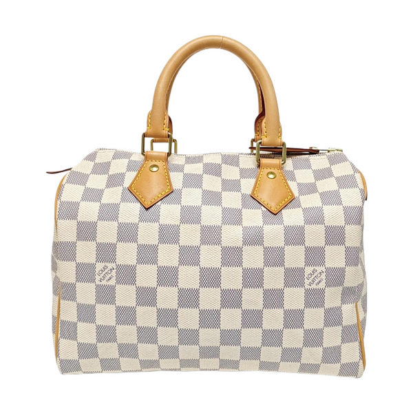 SPEEDY 25 Damier Azur Coated Canvas White