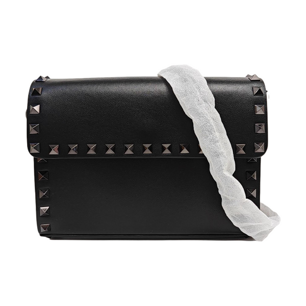 Rockstud Calfskin Black