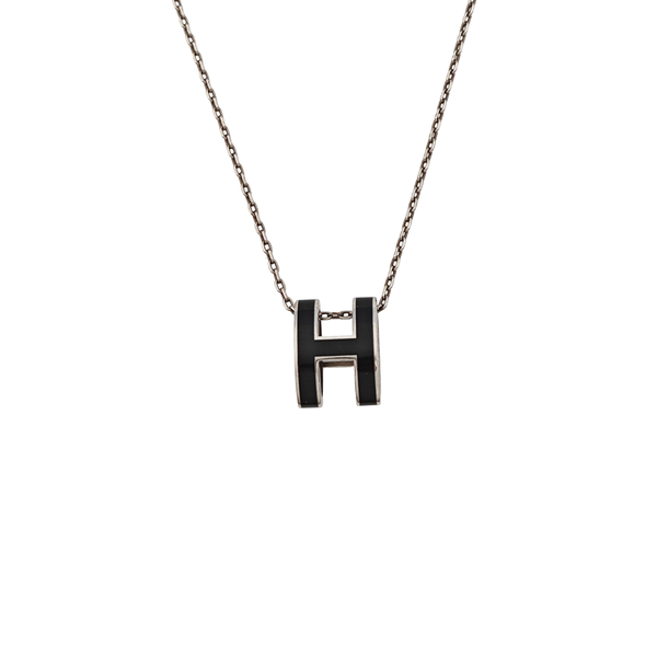 Pop H Metal Silver Necklace