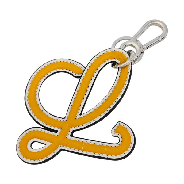 Leather Bag Charm Yellow