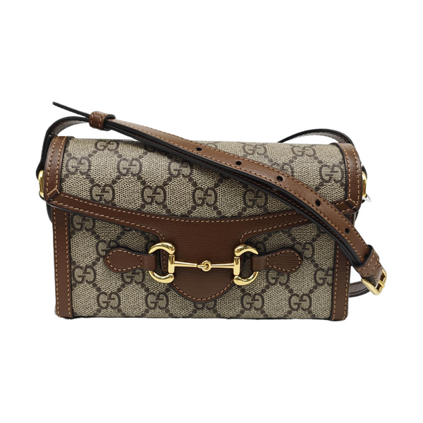 Horsebit 1955 Mini Monogram Coated Canvas Beige