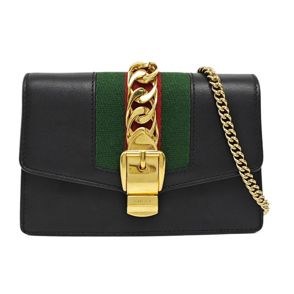 Sylvie Super Mini Calfskin Black