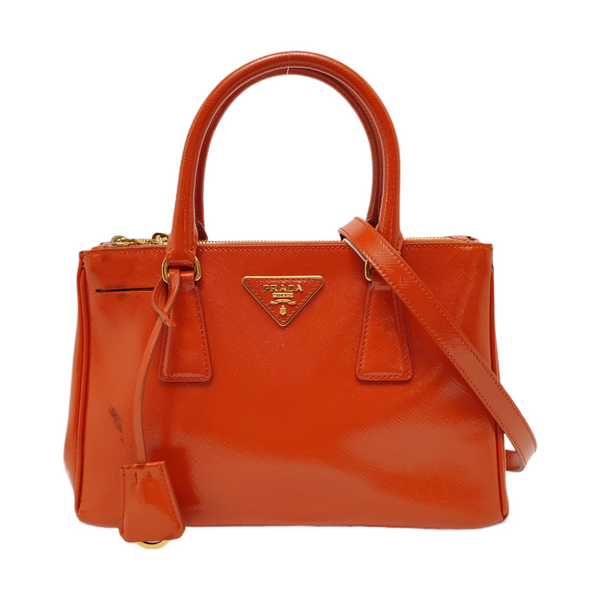 Authenticated pre-owned Galleria Small Saffiano Calfskin Orange - Tote Bag at Looply