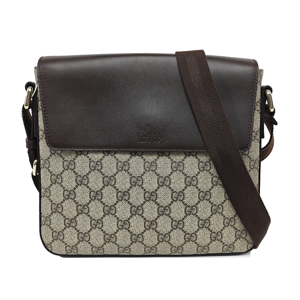 Monogram Coated Canvas Crossbody Bag Beige