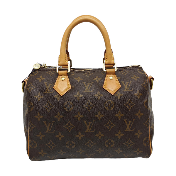 SPEEDY 25 Monogram Coated Canvas Brown
