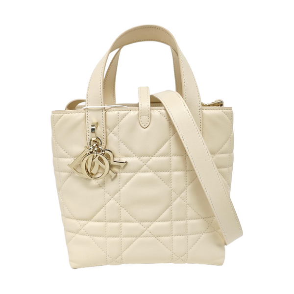 Toujours Small Cannage Calfskin Beige
