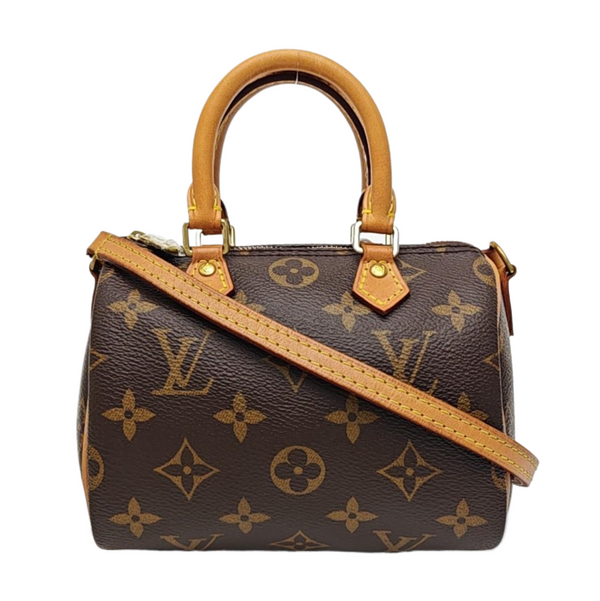 SPEEDY Nano Monogram Coated Canvas Brown