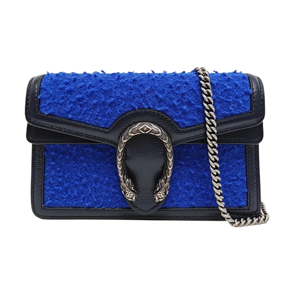 Authenticated pre-owned Dionysus Super Mini Fabric Blue - Shoulder Bag at Looply