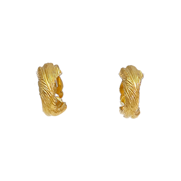 Metal Gold Clip On Earrings