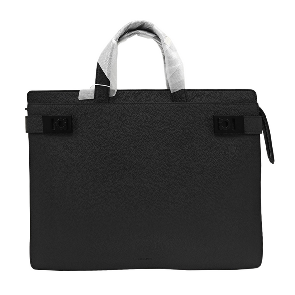Calfskin Top Handle Bag Black