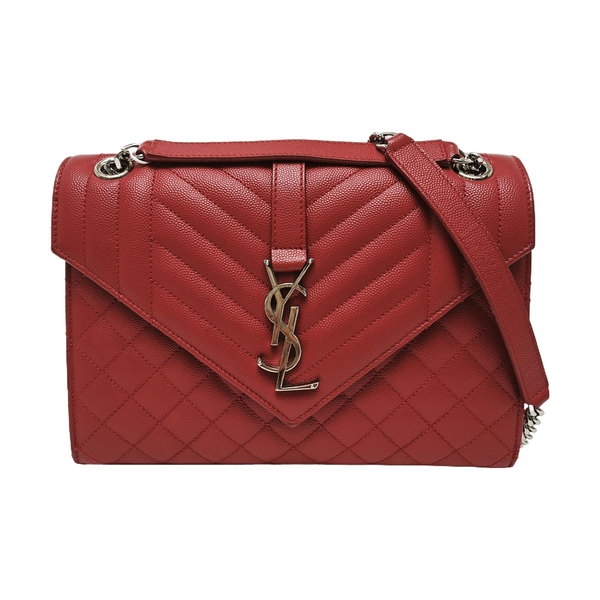 ENVELOPE Medium Quilted Calfskin Red