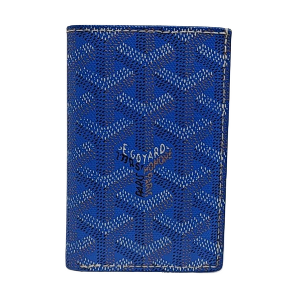 Saint-Marc Coated Canvas Blue Card Holder
