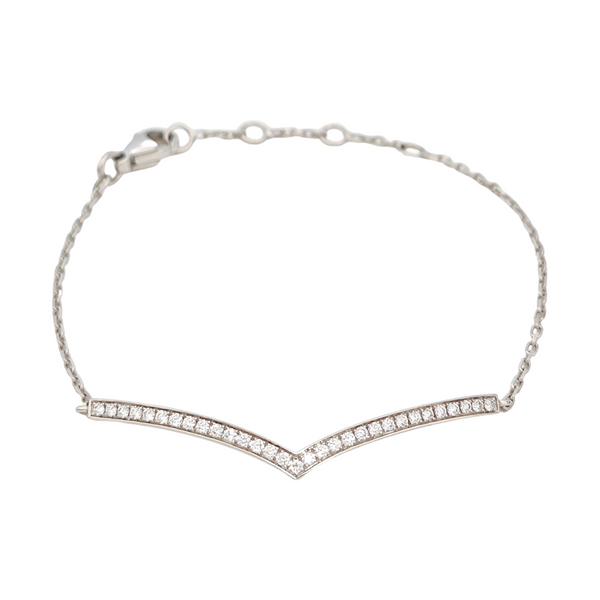 18k White Gold Silver Bracelet