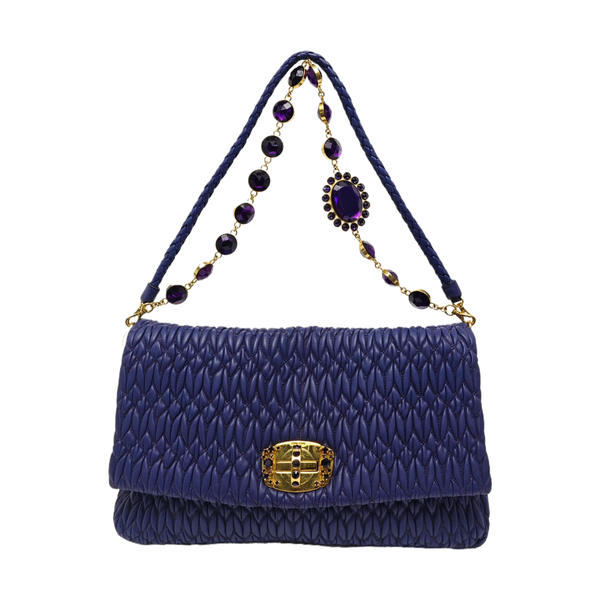 Crystal Quilted Lambskin Purple